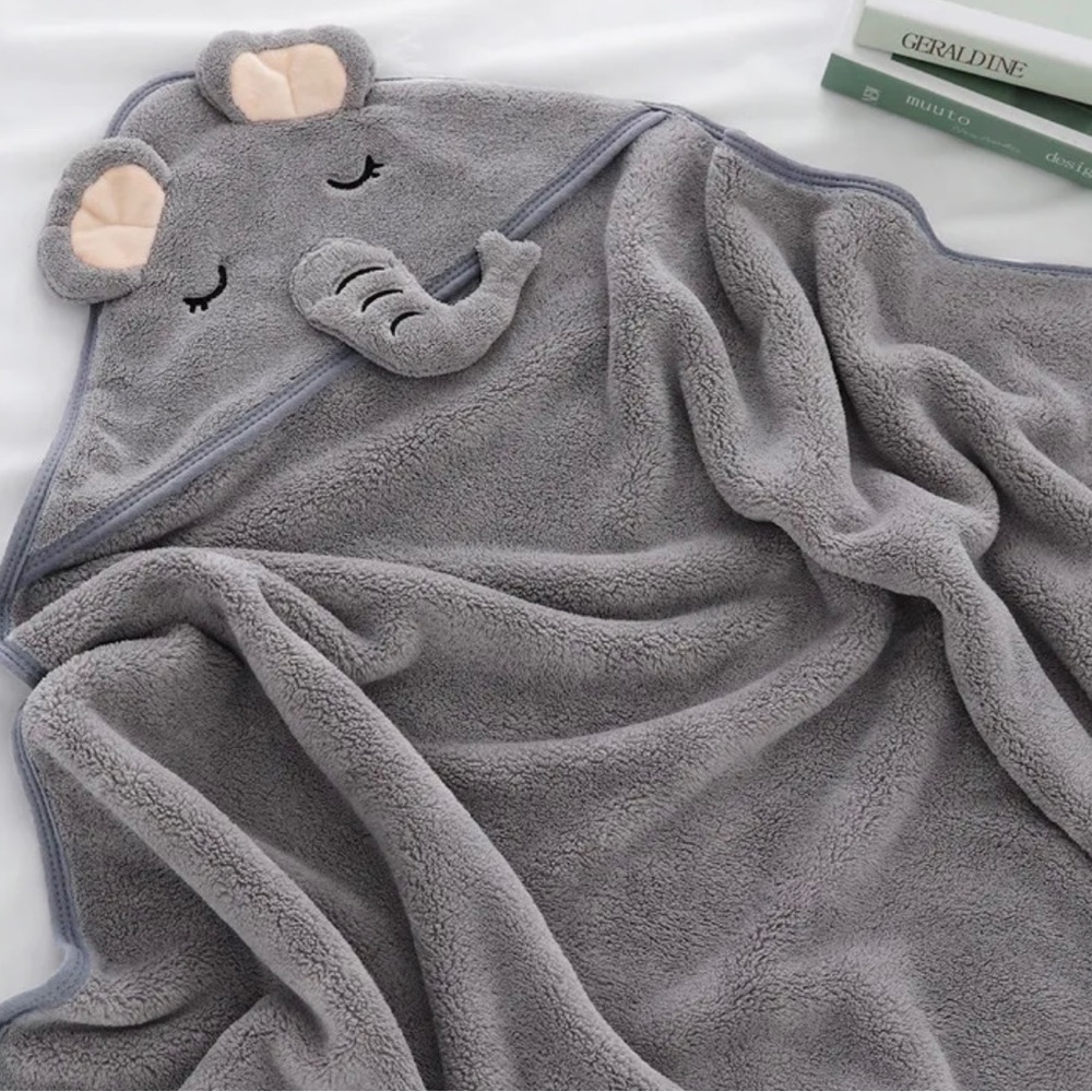 Baby Blanket, Bath Towel. Cotton Fleece Blanket.